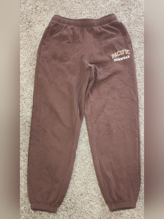 PacSun Pants - PacSun Brown Jogger Sweatpants with Logo XSmall